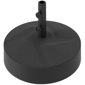 Outsunny Patio Umbrella Base Holder, Heavy Duty Outdoor Umbrella Stand Base, Filled Up to 66lbs with Stand or 55lbs with Water for Garden, Poolsi