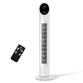 TF-36BR 34inch Tower Fan for Bedroom,Oscillating Floor Fans for indoors with 3 Modes 3 Speeds , 9H Timer