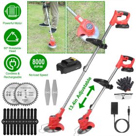 Adjustable Telescopic Weed Trimmer (Color: Red)